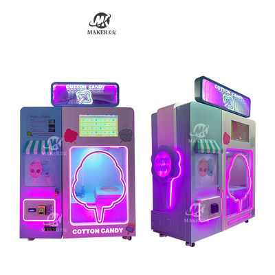 High Profit Candy Cotton Vending Machine Commercial Automatic Intelligent Colorful Sugar Making Machine Cotton Candy Mac