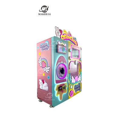 Professional Sweet Cotton Candy Sugar Robot Candy Floss Vending Automatic Machine for Commercial Dispenser Vending