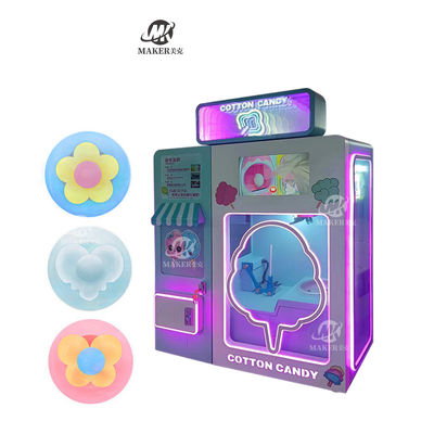 High Profit Candy Cotton Vending Machine Commercial Automatic Intelligent Colorful Sugar Making Machine Cotton Candy Mac