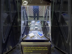 নতুন ডিজাইন সিঙ্গল প্লেয়ার মুদ্রা ধাক্কা মেশিন টেম্পারিং গ্লাস আর্কেড মুদ্রা ধাক্কা মেশিন